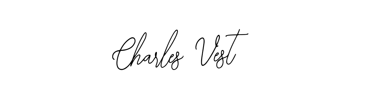 How to make Charles Vest name signature. Use Bearetta-2O07w style for creating short signs online. This is the latest handwritten sign. Charles Vest signature style 12 images and pictures png