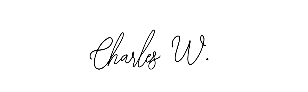 Use a signature maker to create a handwritten signature online. With this signature software, you can design (Bearetta-2O07w) your own signature for name Charles W.. Charles W. signature style 12 images and pictures png