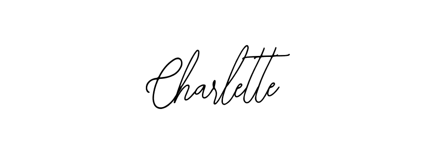 Use a signature maker to create a handwritten signature online. With this signature software, you can design (Bearetta-2O07w) your own signature for name Charlette. Charlette signature style 12 images and pictures png