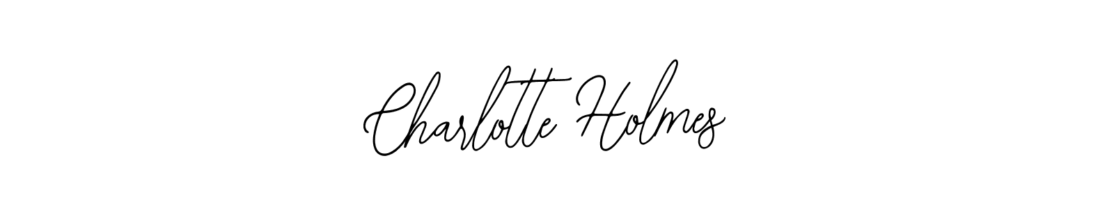 How to make Charlotte Holmes name signature. Use Bearetta-2O07w style for creating short signs online. This is the latest handwritten sign. Charlotte Holmes signature style 12 images and pictures png