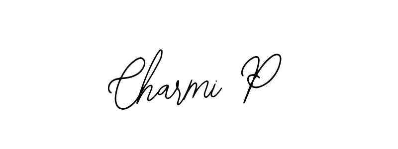 It looks lik you need a new signature style for name Charmi P. Design unique handwritten (Bearetta-2O07w) signature with our free signature maker in just a few clicks. Charmi P signature style 12 images and pictures png