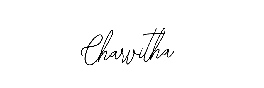 You should practise on your own different ways (Bearetta-2O07w) to write your name (Charvitha) in signature. don't let someone else do it for you. Charvitha signature style 12 images and pictures png