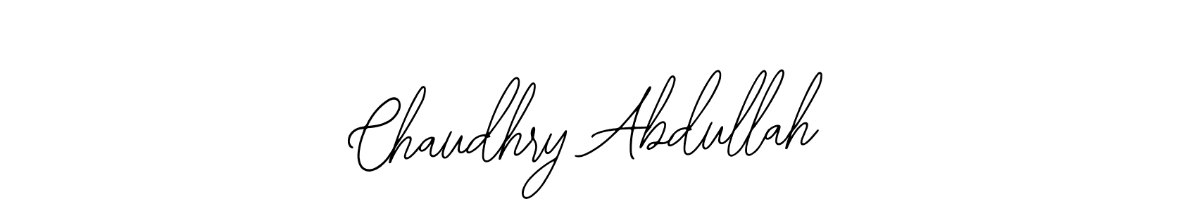 The best way (Bearetta-2O07w) to make a short signature is to pick only two or three words in your name. The name Chaudhry Abdullah include a total of six letters. For converting this name. Chaudhry Abdullah signature style 12 images and pictures png