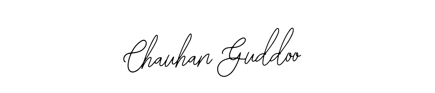 How to make Chauhan Guddoo name signature. Use Bearetta-2O07w style for creating short signs online. This is the latest handwritten sign. Chauhan Guddoo signature style 12 images and pictures png