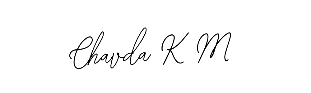 The best way (Bearetta-2O07w) to make a short signature is to pick only two or three words in your name. The name Chavda K M include a total of six letters. For converting this name. Chavda K M signature style 12 images and pictures png