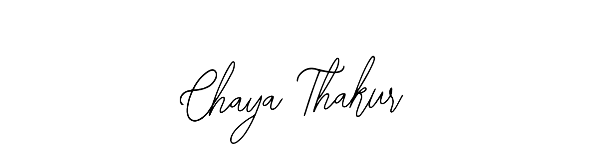 You should practise on your own different ways (Bearetta-2O07w) to write your name (Chaya Thakur) in signature. don't let someone else do it for you. Chaya Thakur signature style 12 images and pictures png