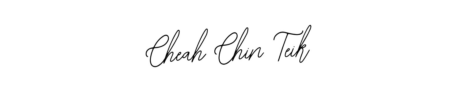 The best way (Bearetta-2O07w) to make a short signature is to pick only two or three words in your name. The name Cheah Chin Teik include a total of six letters. For converting this name. Cheah Chin Teik signature style 12 images and pictures png