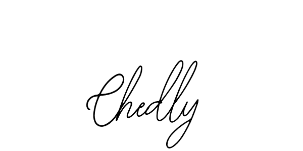 How to make Chedly name signature. Use Bearetta-2O07w style for creating short signs online. This is the latest handwritten sign. Chedly signature style 12 images and pictures png