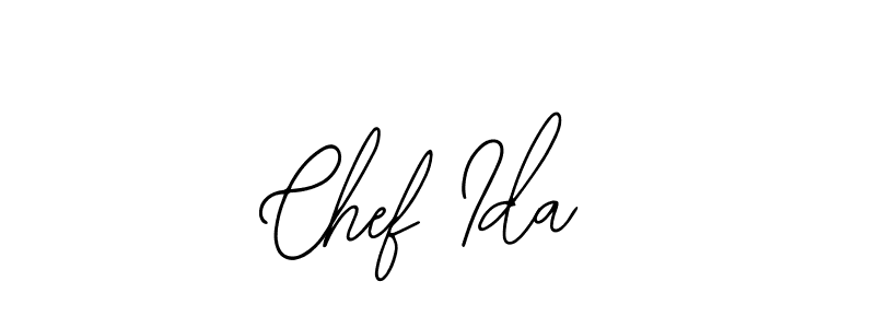 Use a signature maker to create a handwritten signature online. With this signature software, you can design (Bearetta-2O07w) your own signature for name Chef Ida. Chef Ida signature style 12 images and pictures png