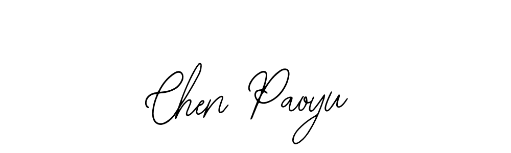 Use a signature maker to create a handwritten signature online. With this signature software, you can design (Bearetta-2O07w) your own signature for name Chen Paoyu. Chen Paoyu signature style 12 images and pictures png