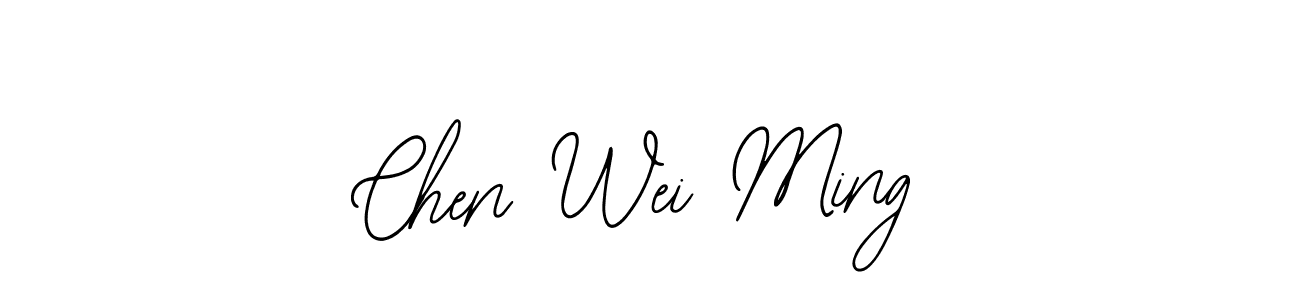 The best way (Bearetta-2O07w) to make a short signature is to pick only two or three words in your name. The name Chen Wei Ming include a total of six letters. For converting this name. Chen Wei Ming signature style 12 images and pictures png