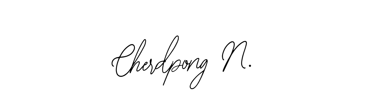 The best way (Bearetta-2O07w) to make a short signature is to pick only two or three words in your name. The name Cherdpong N. include a total of six letters. For converting this name. Cherdpong N. signature style 12 images and pictures png