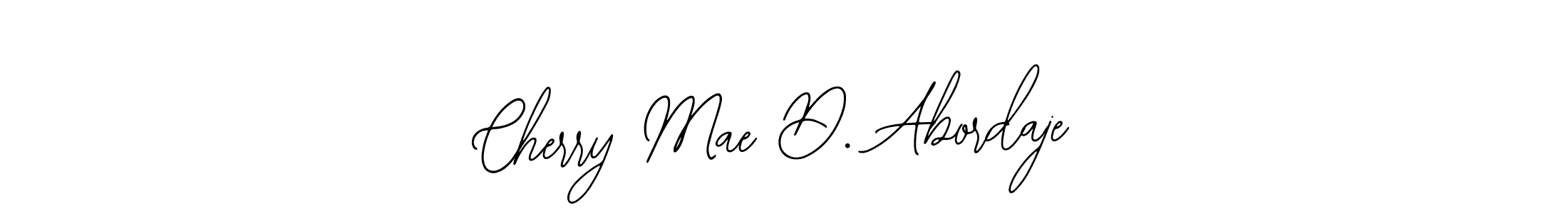 How to make Cherry Mae D. Abordaje name signature. Use Bearetta-2O07w style for creating short signs online. This is the latest handwritten sign. Cherry Mae D. Abordaje signature style 12 images and pictures png