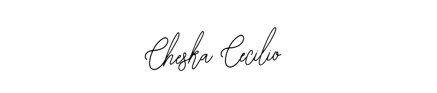 How to make Cheska Cecilio name signature. Use Bearetta-2O07w style for creating short signs online. This is the latest handwritten sign. Cheska Cecilio signature style 12 images and pictures png