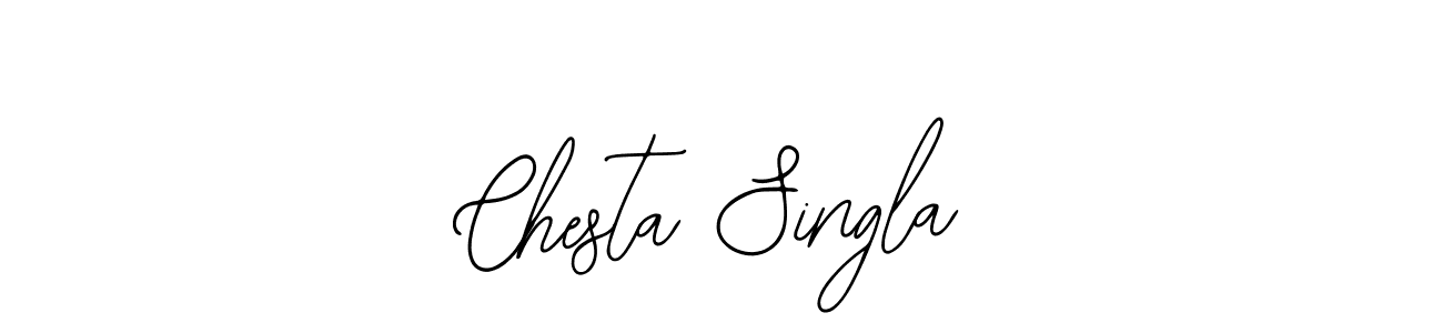 How to make Chesta Singla name signature. Use Bearetta-2O07w style for creating short signs online. This is the latest handwritten sign. Chesta Singla signature style 12 images and pictures png