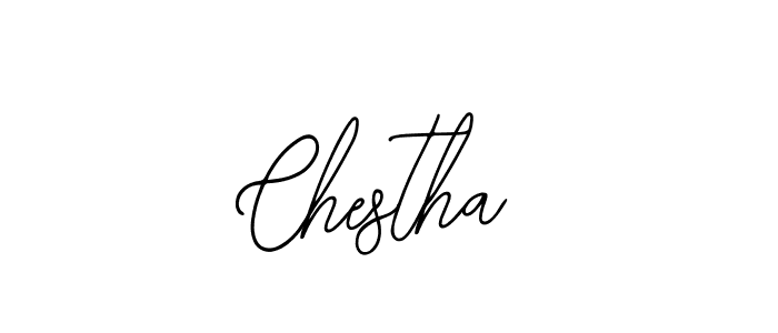 Design your own signature with our free online signature maker. With this signature software, you can create a handwritten (Bearetta-2O07w) signature for name Chestha. Chestha signature style 12 images and pictures png