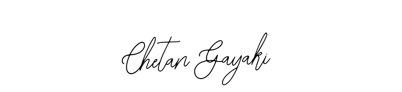 How to make Chetan Gayaki name signature. Use Bearetta-2O07w style for creating short signs online. This is the latest handwritten sign. Chetan Gayaki signature style 12 images and pictures png