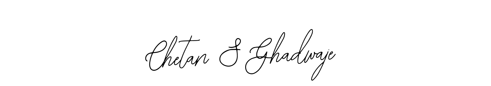 The best way (Bearetta-2O07w) to make a short signature is to pick only two or three words in your name. The name Chetan S Ghadwaje include a total of six letters. For converting this name. Chetan S Ghadwaje signature style 12 images and pictures png