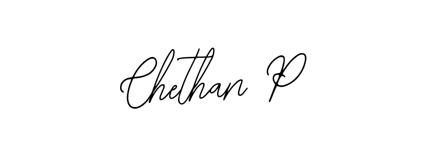 The best way (Bearetta-2O07w) to make a short signature is to pick only two or three words in your name. The name Chethan P include a total of six letters. For converting this name. Chethan P signature style 12 images and pictures png