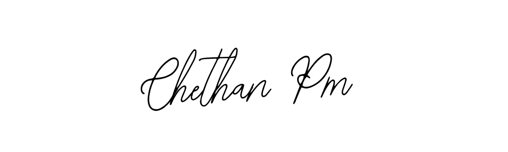 How to make Chethan Pm name signature. Use Bearetta-2O07w style for creating short signs online. This is the latest handwritten sign. Chethan Pm signature style 12 images and pictures png