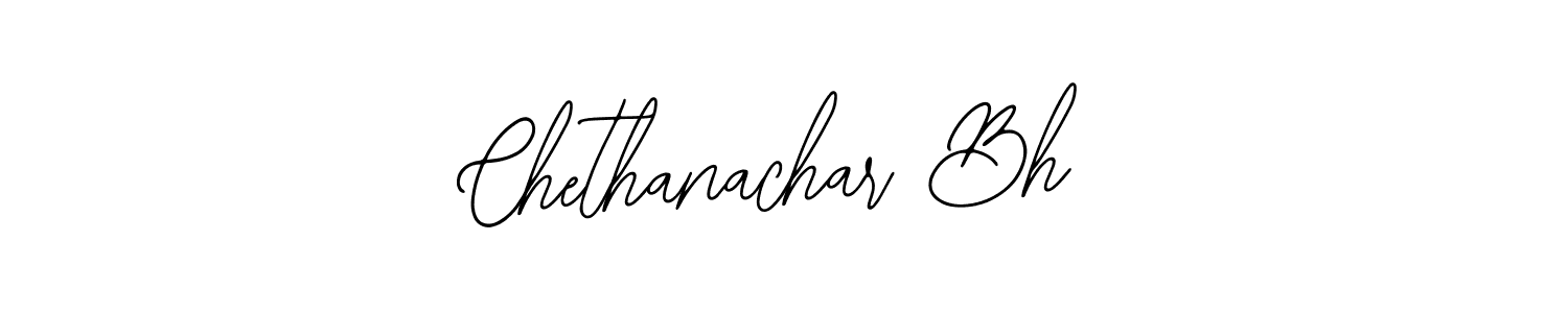 How to make Chethanachar Bh name signature. Use Bearetta-2O07w style for creating short signs online. This is the latest handwritten sign. Chethanachar Bh signature style 12 images and pictures png