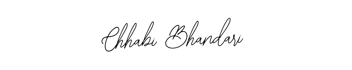 How to make Chhabi Bhandari name signature. Use Bearetta-2O07w style for creating short signs online. This is the latest handwritten sign. Chhabi Bhandari signature style 12 images and pictures png