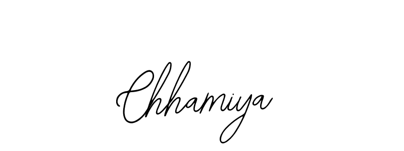 Use a signature maker to create a handwritten signature online. With this signature software, you can design (Bearetta-2O07w) your own signature for name Chhamiya. Chhamiya signature style 12 images and pictures png