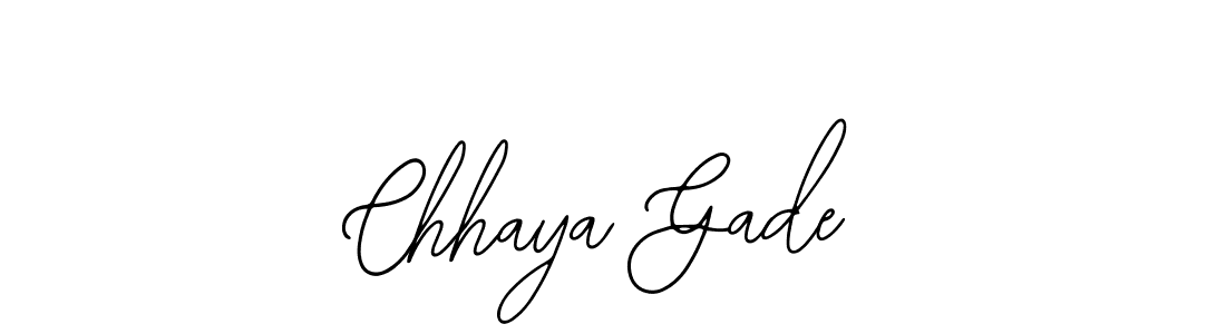 How to make Chhaya Gade name signature. Use Bearetta-2O07w style for creating short signs online. This is the latest handwritten sign. Chhaya Gade signature style 12 images and pictures png