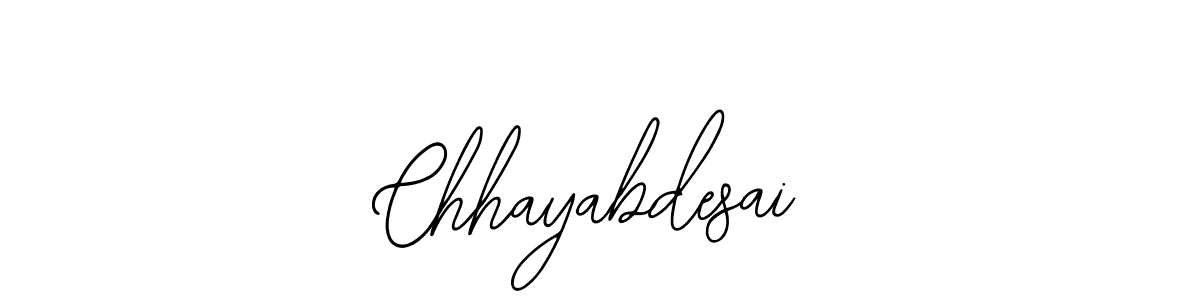 The best way (Bearetta-2O07w) to make a short signature is to pick only two or three words in your name. The name Chhayabdesai include a total of six letters. For converting this name. Chhayabdesai signature style 12 images and pictures png