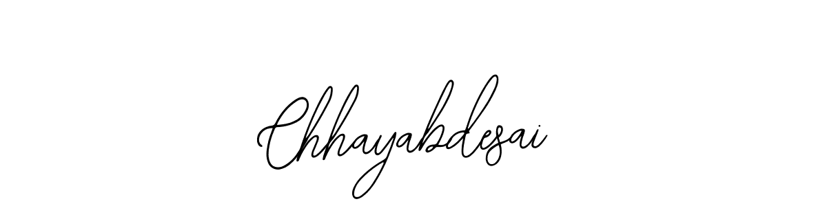 The best way (Bearetta-2O07w) to make a short signature is to pick only two or three words in your name. The name Chhayabdesai include a total of six letters. For converting this name. Chhayabdesai signature style 12 images and pictures png