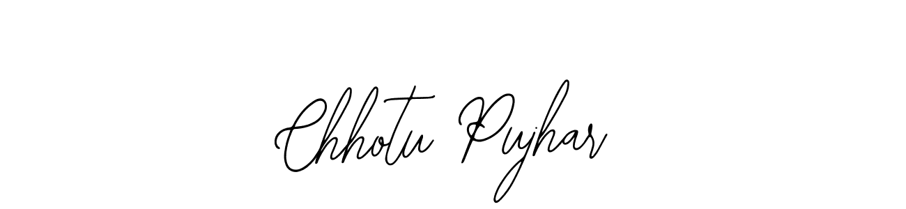 Design your own signature with our free online signature maker. With this signature software, you can create a handwritten (Bearetta-2O07w) signature for name Chhotu Pujhar. Chhotu Pujhar signature style 12 images and pictures png