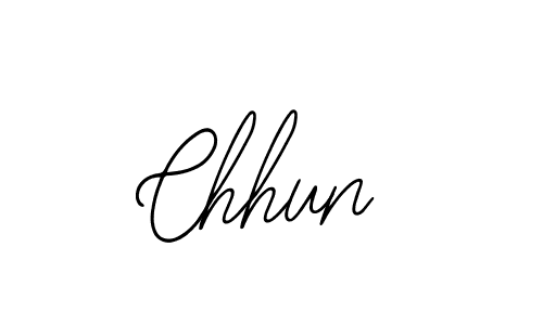 You should practise on your own different ways (Bearetta-2O07w) to write your name (Chhun) in signature. don't let someone else do it for you. Chhun signature style 12 images and pictures png