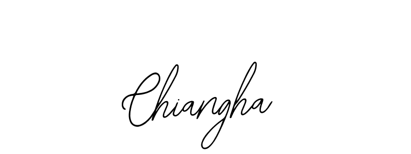 How to make Chiangha signature? Bearetta-2O07w is a professional autograph style. Create handwritten signature for Chiangha name. Chiangha signature style 12 images and pictures png