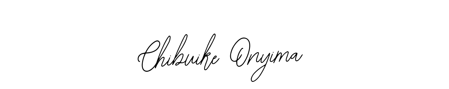 How to make Chibuike Onyima name signature. Use Bearetta-2O07w style for creating short signs online. This is the latest handwritten sign. Chibuike Onyima signature style 12 images and pictures png
