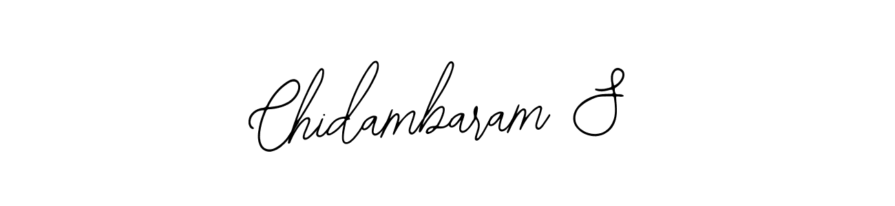 How to make Chidambaram S name signature. Use Bearetta-2O07w style for creating short signs online. This is the latest handwritten sign. Chidambaram S signature style 12 images and pictures png