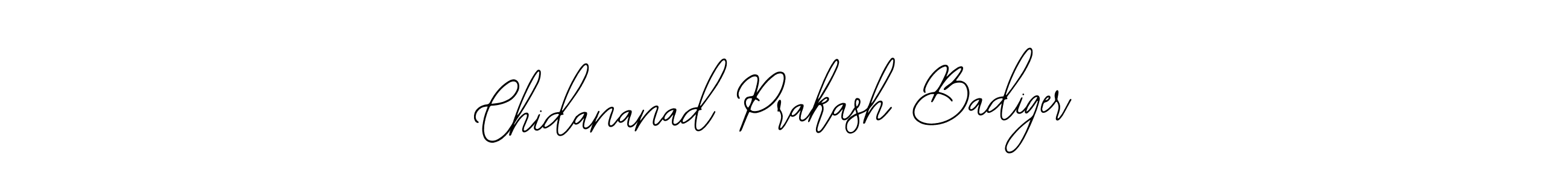 How to make Chidananad Prakash Badiger name signature. Use Bearetta-2O07w style for creating short signs online. This is the latest handwritten sign. Chidananad Prakash Badiger signature style 12 images and pictures png