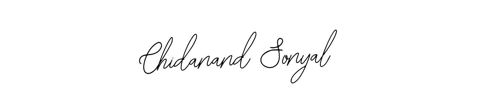 How to make Chidanand Sonyal name signature. Use Bearetta-2O07w style for creating short signs online. This is the latest handwritten sign. Chidanand Sonyal signature style 12 images and pictures png