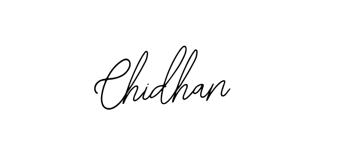 How to make Chidhan name signature. Use Bearetta-2O07w style for creating short signs online. This is the latest handwritten sign. Chidhan signature style 12 images and pictures png