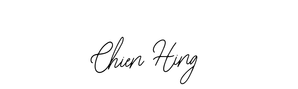 How to make Chien Hing name signature. Use Bearetta-2O07w style for creating short signs online. This is the latest handwritten sign. Chien Hing signature style 12 images and pictures png