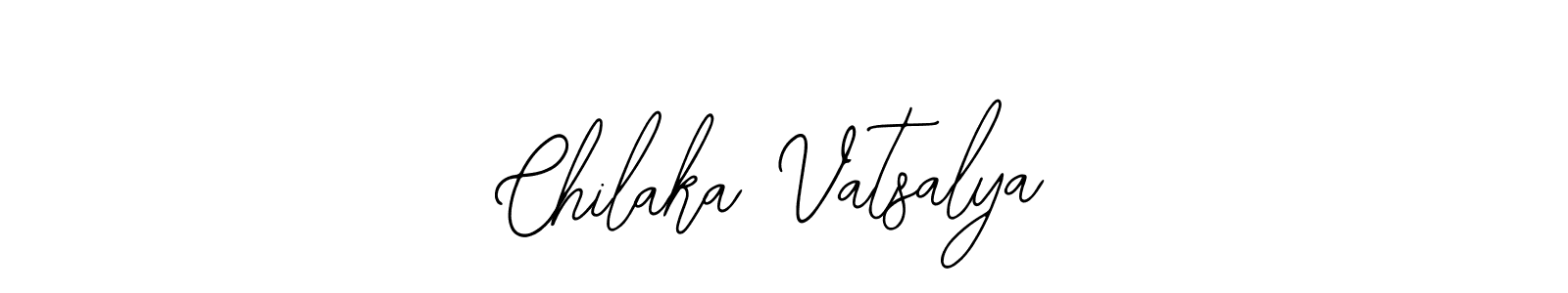 How to make Chilaka Vatsalya name signature. Use Bearetta-2O07w style for creating short signs online. This is the latest handwritten sign. Chilaka Vatsalya signature style 12 images and pictures png