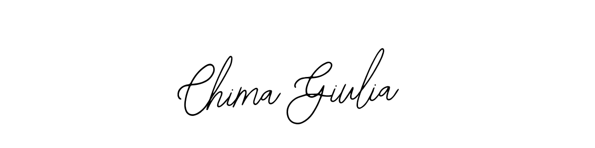 How to make Chima Giulia name signature. Use Bearetta-2O07w style for creating short signs online. This is the latest handwritten sign. Chima Giulia signature style 12 images and pictures png