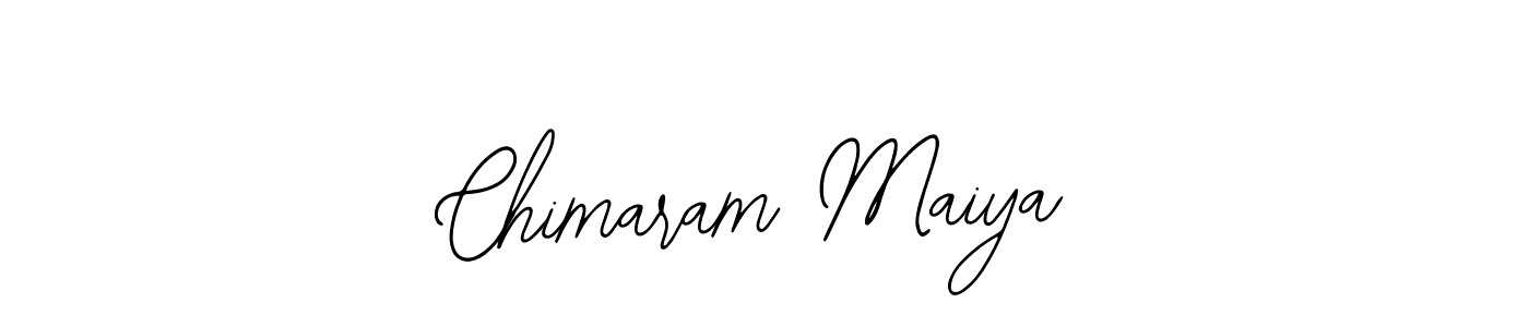 Design your own signature with our free online signature maker. With this signature software, you can create a handwritten (Bearetta-2O07w) signature for name Chimaram Maiya. Chimaram Maiya signature style 12 images and pictures png