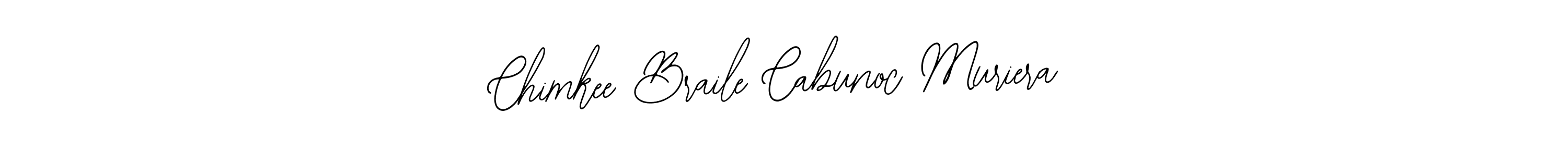 Make a beautiful signature design for name Chimkee Braile Cabunoc Muriera. Use this online signature maker to create a handwritten signature for free. Chimkee Braile Cabunoc Muriera signature style 12 images and pictures png