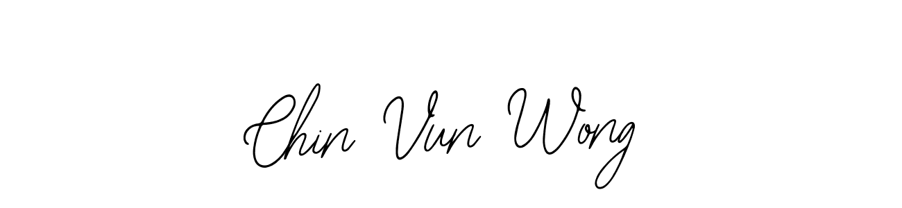 Use a signature maker to create a handwritten signature online. With this signature software, you can design (Bearetta-2O07w) your own signature for name Chin Vun Wong. Chin Vun Wong signature style 12 images and pictures png