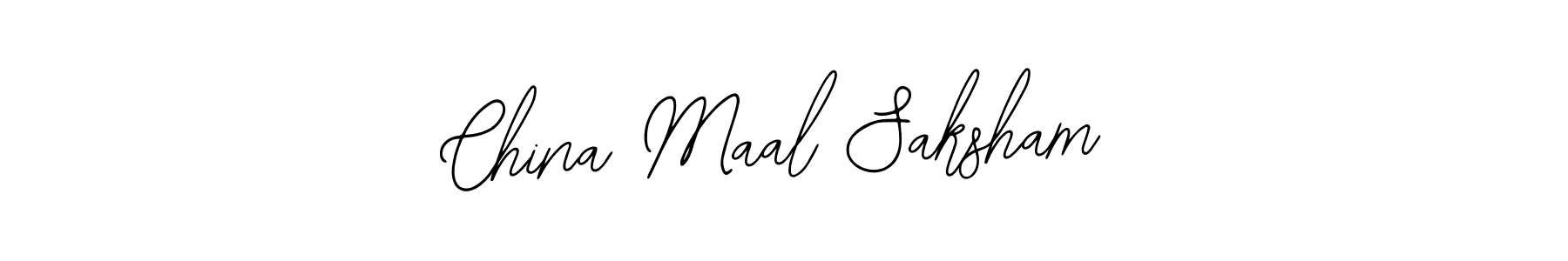 Design your own signature with our free online signature maker. With this signature software, you can create a handwritten (Bearetta-2O07w) signature for name China Maal Saksham. China Maal Saksham signature style 12 images and pictures png