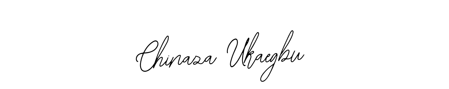 How to make Chinaza Ukaegbu name signature. Use Bearetta-2O07w style for creating short signs online. This is the latest handwritten sign. Chinaza Ukaegbu signature style 12 images and pictures png