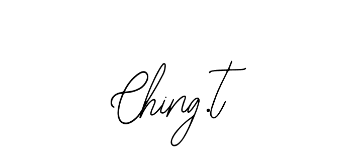 Use a signature maker to create a handwritten signature online. With this signature software, you can design (Bearetta-2O07w) your own signature for name Ching.t. Ching.t signature style 12 images and pictures png