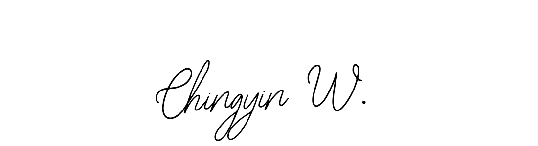if you are searching for the best signature style for your name Chingyin W.. so please give up your signature search. here we have designed multiple signature styles  using Bearetta-2O07w. Chingyin W. signature style 12 images and pictures png