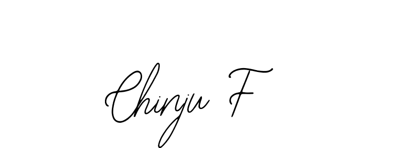 How to make Chinju F name signature. Use Bearetta-2O07w style for creating short signs online. This is the latest handwritten sign. Chinju F signature style 12 images and pictures png