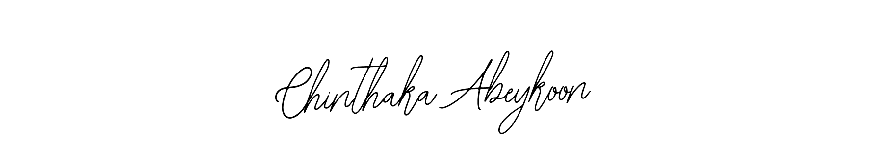 Use a signature maker to create a handwritten signature online. With this signature software, you can design (Bearetta-2O07w) your own signature for name Chinthaka Abeykoon. Chinthaka Abeykoon signature style 12 images and pictures png